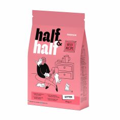 Акция на Сухий корм для кошенят Half&Half із яловичиною, 8 кг от Eva