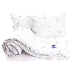 Акція на Набор Silver Swan демисезонное антиаллергенное одеяло и 2 подушки Руно 200х220 см + 2 подушки 50х70 см від Podushka