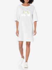 Акція на Плаття-футболка коротке літнє жіноче Armani Exchange 225898077 XS Біле від Rozetka