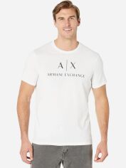 Акція на Футболка бавовняна довга чоловіча Armani Exchange 821392129 2XL Біла від Rozetka