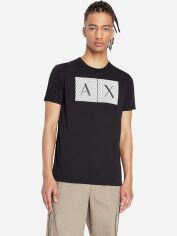 Акція на Футболка бавовняна довга чоловіча Armani Exchange 647998962 L Чорна від Rozetka