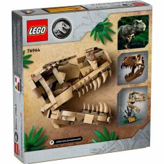 Акция на LEGO Jurassic World Окаменелости динозавров: череп тираннозавра 76964 от MOYO