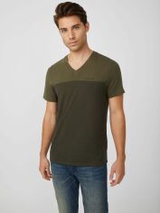 Акція на Футболка бавовняна довга чоловіча Guess 852434771 S Зелена від Rozetka