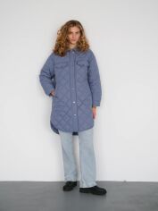 Акция на Куртка демісезонна подовжена жіноча Season 086-0 08608520 XS Блакитна от Rozetka