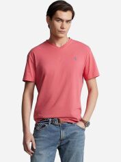 Акція на Футболка бавовняна довга чоловіча Ralph Lauren 167504106 L Червона від Rozetka