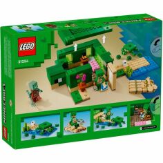 Акция на LEGO Minecraft Пляжний домик в виде черепахи 21254 от MOYO