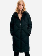 Акція на Пальто-куртка довге демісезонне з капюшоном жіноче Reserved 1583N-99X 34 Чорне від Rozetka