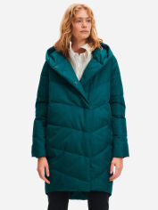Акция на Пальто-куртка демісезонне подовжене з капюшоном жіноче Reserved 2638O-67X 44 Зелене от Rozetka