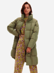 Акция на Пальто-куртка демісезонне довге жіноче Reserved 7291I-07X M Оливкове от Rozetka