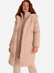 Акция на Пальто-куртка довге демісезонне з капюшоном жіноче Reserved 2840P-12X 44 Пшеничне от Rozetka