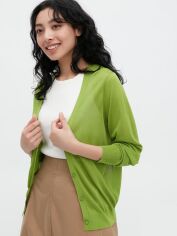 Акція на Кардиган в'язаний жіночий Uniqlo 451476613 XS Зелений від Rozetka