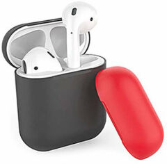 Акция на Чохол для навушників AhaStyle Silicone Duo Case Navy Blue / Red (X0023OAR91) for AirPods от Y.UA