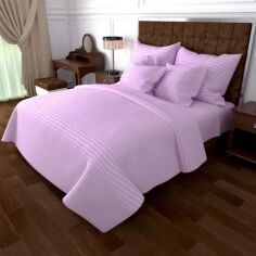 Акція на Комплект постільної білизни MirSon Сімейний 2х143х210 17-0603 Stripe Violet Бязь від Rozetka