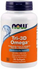 Акция на Now Foods TRI-3D Omega 90 Sgels Три-3D Омега от Stylus