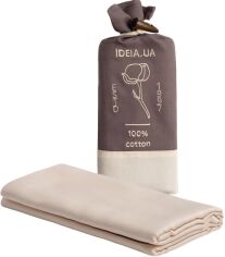 Акція на Наволочка IDEIA 50х70 см сатин Бавовна натуральна в упаковці v-71 бежевий (2200004306285 ) від Rozetka