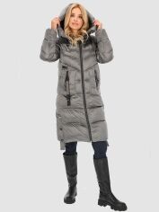 Акция на Куртка зимова жіноча PERSO BLH239065F L Сіра от Rozetka