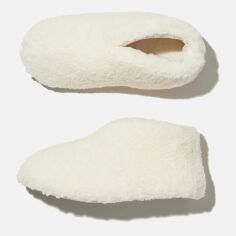 Акція на Жіночі домашні капці-чобітки утеплені із закритим носком Uniqlo 681314828 36-38 Білі від Rozetka