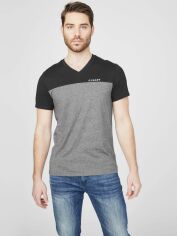 Акція на Футболка бавовняна довга чоловіча Guess 276351524 XL Сіра від Rozetka