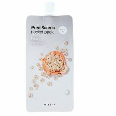 Акция на Маска для лица ночная с экстрактом жемчуга Missha Pure Source Pocket Pack Pearl 10мл от MOYO
