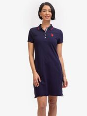 Акция на Сукня-футболка коротка літня жіноча U.S. Polo Assn 214980-ZH00A(EVENING BLUE) XS Синя от Rozetka