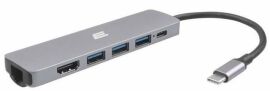 Акция на 2E Adapter USB-C to USB-C+3xUSB3.0+RJ45+HDMI Silver (2EW-2684) от Y.UA