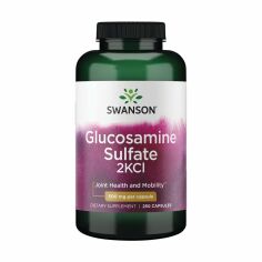 Акція на Дієтична добавка мінерали в капсулах Swanson Glucosamine Sulfate 2KCI Сульфат глюкозаміну, 500 мг, 250 шт від Eva