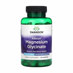 Акция на Дієтична добавка мінерали в капсулах Swanson Albion Magnesium Glycinate Гліцинат магнію, 133 мг, 90 шт от Eva