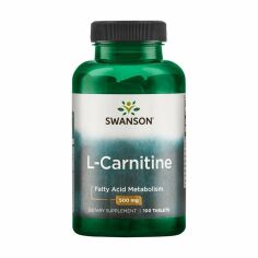 Акція на Дієтична добавка амінокислоти в таблетках Swanson L-Carnitine L-карнітин, 500 мг, 100 шт від Eva