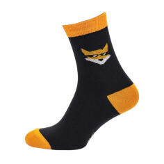 Акція на Шкарпетки чоловічі Modna Zona RT1311-143 Лисиця, високі, синьо-помаранчеві, розмір 43-46 від Eva