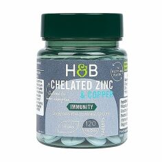 Акція на Дієтична добавка мінерали в таблетках Holland & Barrett Chelated Zinc & Copper Цинк та мідь, 120 шт від Eva