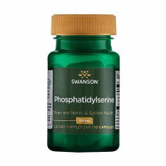 Акція на Дієтична добавка в гелевих капсулах Swanson Phosphatidylserine Фосфатидилсерин, 100 мг, 30 шт від Eva