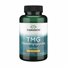 Акция на Дієтична добавка в капсулах Swanson TMG Trimethylglycine Триметилгліцин 500 мг, 90 шт от Eva