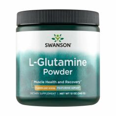 Акція на Дієтична добавка амінокислота в порошку Swanson L-Glutamine Powder Featuring AjiPure L-Глютамін, 340 г від Eva