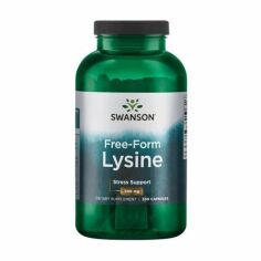 Акция на Дієтична добавка амінокислота в капсулах Swanson L-Lysine L-лізин, 500 мг, 300 шт от Eva
