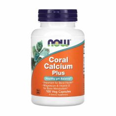 Акція на Вітамінно-мінеральний комплекс NOW foods Coral Calcium Plus Кальцій, магній та вітамін Д, 100 капсул від Eva