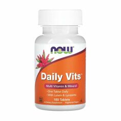 Акція на Вітамінно-мінеральний комплекс NOW Foods Daily Vits With Lutein & Lycopene з лютеїном та лікопіном, 100 вегетаріанських таблеток від Eva