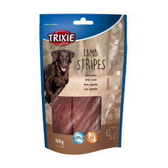 Акція на Ласощі для собак Trixie Premio Lamb Stripes з ягням, 100 г від Eva