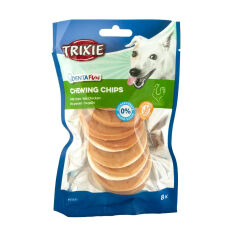 Акція на Ласощі для собак Trixie Denta Fun Chicken Chips з куркою, 100 г від Eva