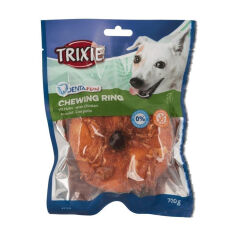 Акція на Ласощі для собак Trixie Denta Fun Chewing Ring з куркою, діаметр 10 см, 110 г від Eva