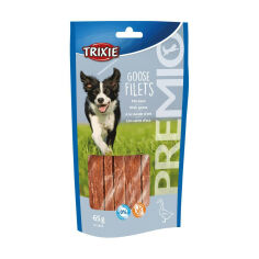 Акція на Ласощі для собак Trixie Premio Goose Filets з гусячим філе, 65 г від Eva