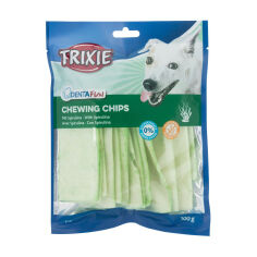 Акція на Ласощі для собак Trixie Denta Fun Chewing Chips зі спіруліною, 100 г від Eva