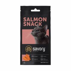 Акція на Ласощі для кішок Savory Salmon Snack з лососем, 60 г від Eva