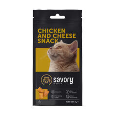 Акція на Ласощі для кішок Savory Chicken And Cheese Snack з куркою та сиром, 60 г від Eva