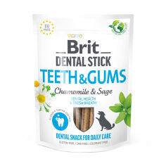 Акция на Ласощі для собак Brit Dental Stick Teeth & Gums ромашка та шавлія, 251 г от Eva