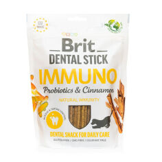 Акція на Ласощі для собак Brit Dental Stick Immuno пробіотики та кориця, 251 г від Eva
