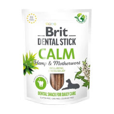 Акція на Ласощі для собак Brit Dental Stick Calm конопля та пустирник, 251 г від Eva