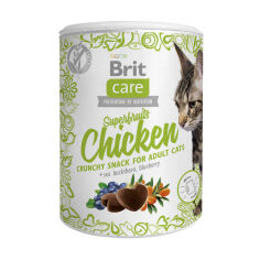 Акция на Ласощі для кішок Brit Care Superfruits Chicken з куркою, 100 г от Eva