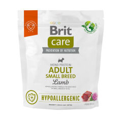 Акція на Сухий корм для собак малих порід Brit Care Adult Small Breed Hypoallergenic з ягням, 1 кг від Eva