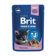 Акція на Вологий корм для кошенят всіх порід Brit Premium By Nature White Fish Kitten з білою рибою, 100 г від Eva