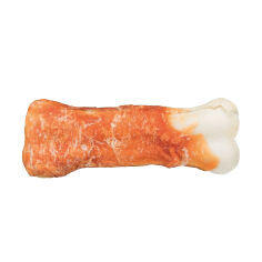 Акція на Ласощі для собак Trixie Denta Fun Кістка для чищення зубів, з куркою, 11 см, 60 г від Eva